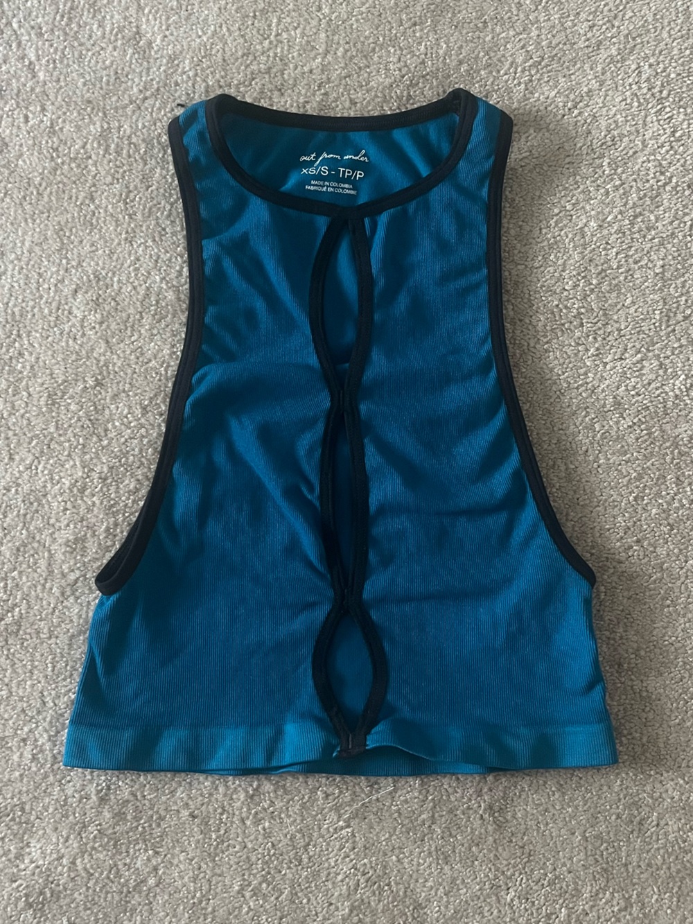 Urban Outfitters Blue Cutout Tank Top